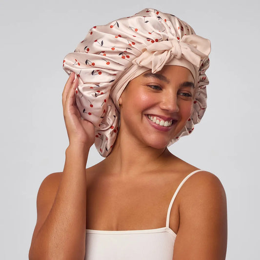 Kitsch adjustable oversized satin bonnet