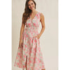 Fresh breath of Spring floral zip-front cotton midi dress