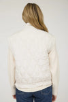 Tie Detail Snap Button Down Quilted Puffer Vest