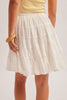 Tiered midi skirt with tassel