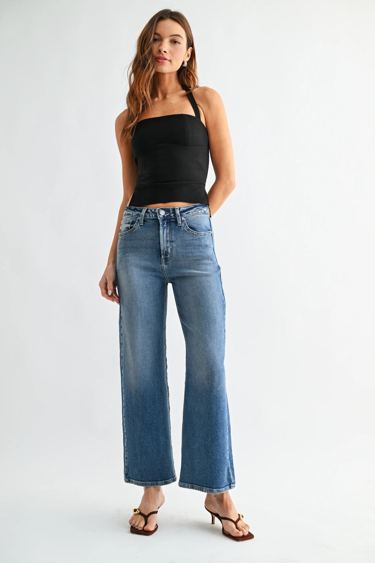 JBD (Just Black Denim) Collection High Rise Wide Leg Jeans