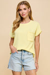 RESTOCK! New spring colors! Les Amis Solid Ribbed Top with Pockets