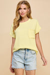 RESTOCK! New spring colors! Les Amis Solid Ribbed Top with Pockets