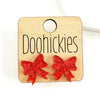Doohickies 15mm Christmas sparkle bow stud earrings