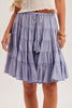 Tiered midi skirt with tassel