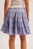 Tiered midi skirt with tassel
