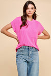 RESTOCK! New spring colors! Les Amis Solid Ribbed Top with Pockets