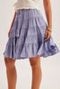 Tiered midi skirt with tassel