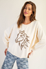 Horse graphic dropped shoulder sweatshirt