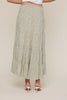 Ditsy floral tiered midi skirt with smocked waistband