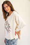 Horse graphic dropped shoulder sweatshirt