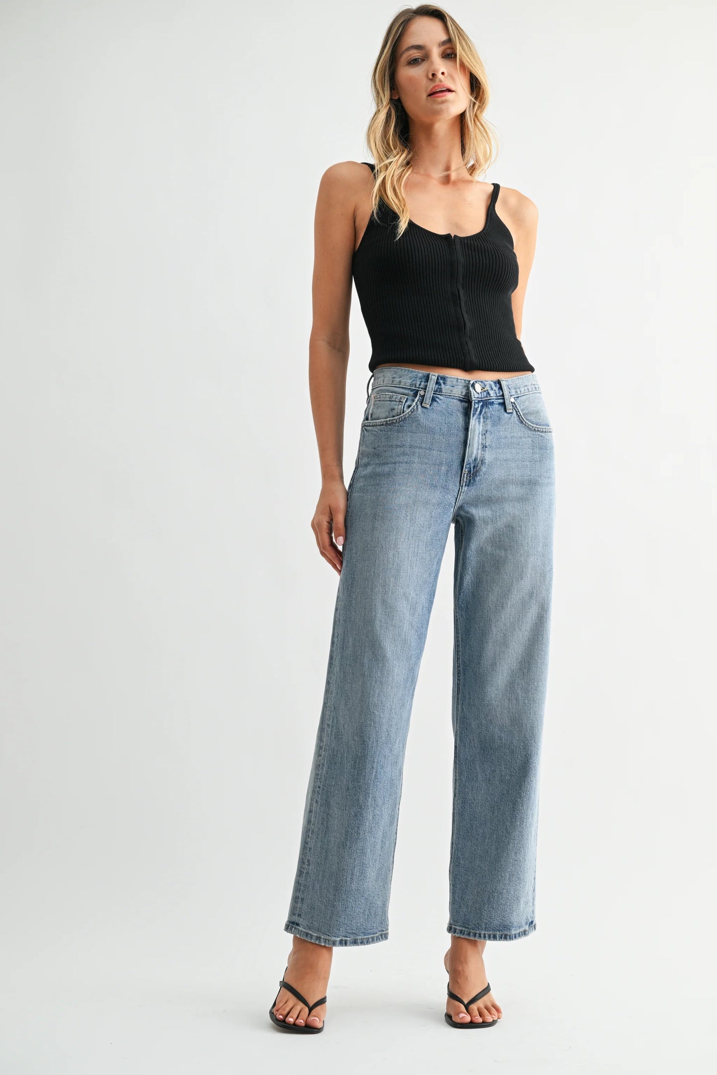 JBD (Just Black Denim) Collection Selvage stretch straight leg jeans
