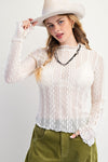 Lace fitted and slim silhouette top