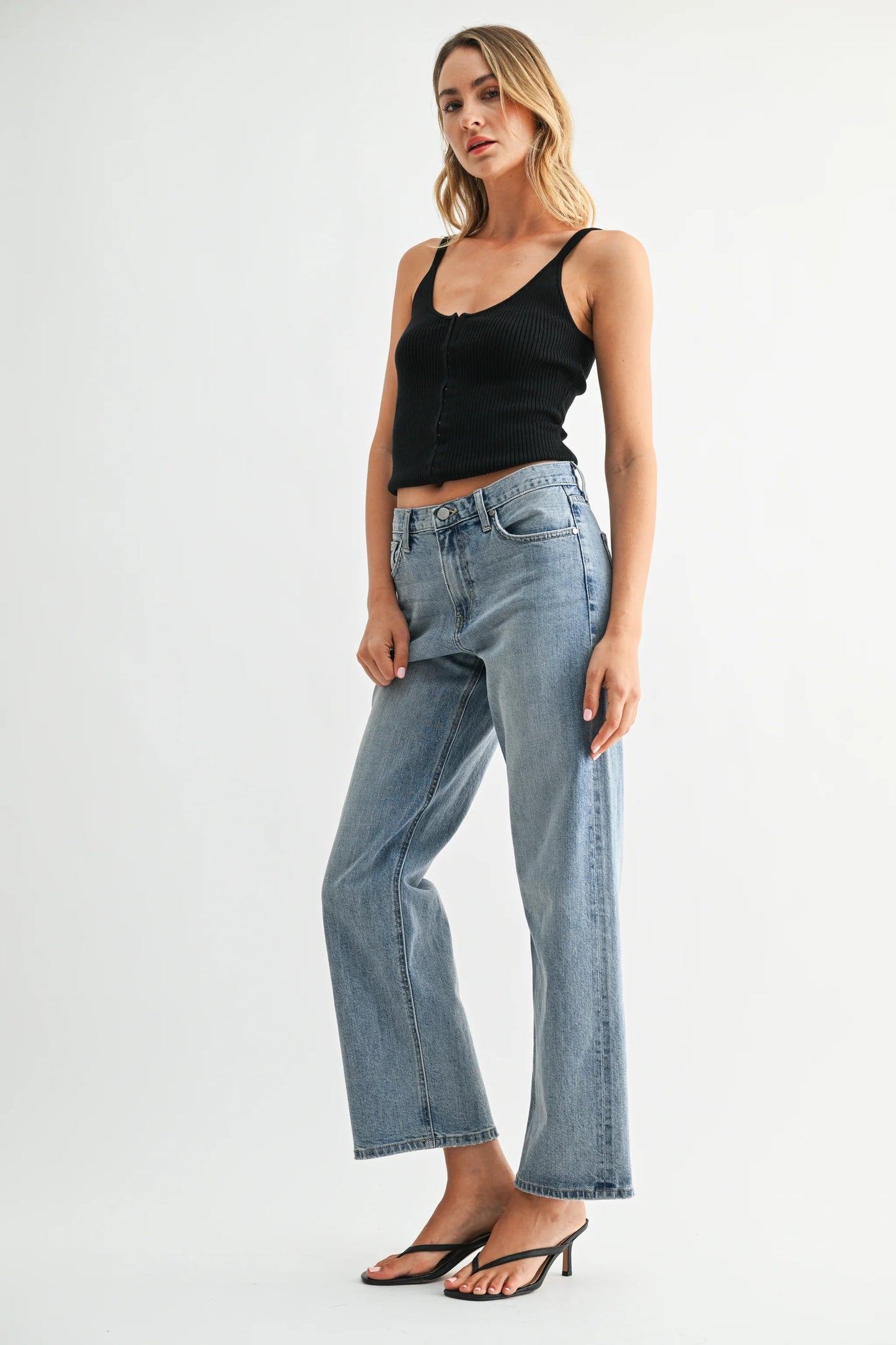 JBD (Just Black Denim) Collection Selvage stretch straight leg jeans