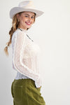 Lace fitted and slim silhouette top