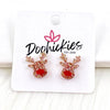 Doohickies Rudolph reindeer Christmas stud earrings