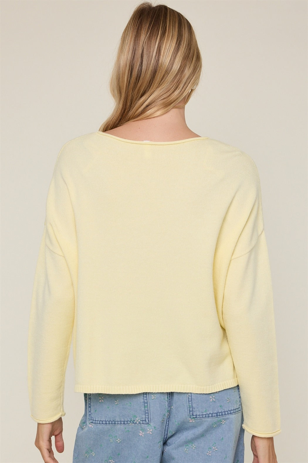 Boat neck lightweight sweater