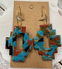 Aztec marbled lightweight polymer clay earrings (hoops) Earrings Lucia J Creations   