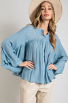 Button down top with long dolman sleeves Blouse EE:Some   