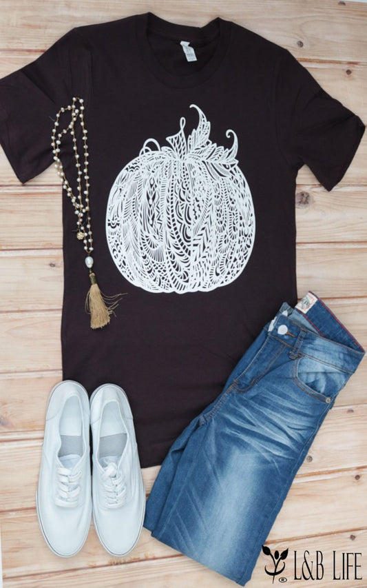 Lace pumpkin T-Shirt  Ivy and Pearl Boutique