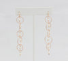 Rose gold linked hoop and pearl earrings  Ivy and Pearl Boutique   