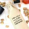 "A Day without Wine" Wine Bag with Tie  Ivy and Pearl Boutique   