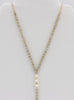 Adjustable rose-gold necklace with alternating beads/gems and hammered pendant  Ivy and Pearl Boutique   