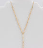 Adjustable rose-gold necklace with alternating beads/gems and hammered pendant  Ivy and Pearl Boutique   