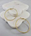 Andante Gold Dipped Large Loop Earrings  Ivy and Pearl Boutique   
