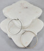 Andante White Gold Dipped Brass Loop Earring  Ivy and Pearl Boutique   