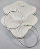 Andante White Gold Dipped Brass Loop Earrings  Ivy and Pearl Boutique   