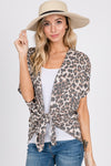 Animal print cardigan top with tie  Ivy and Pearl Boutique S  
