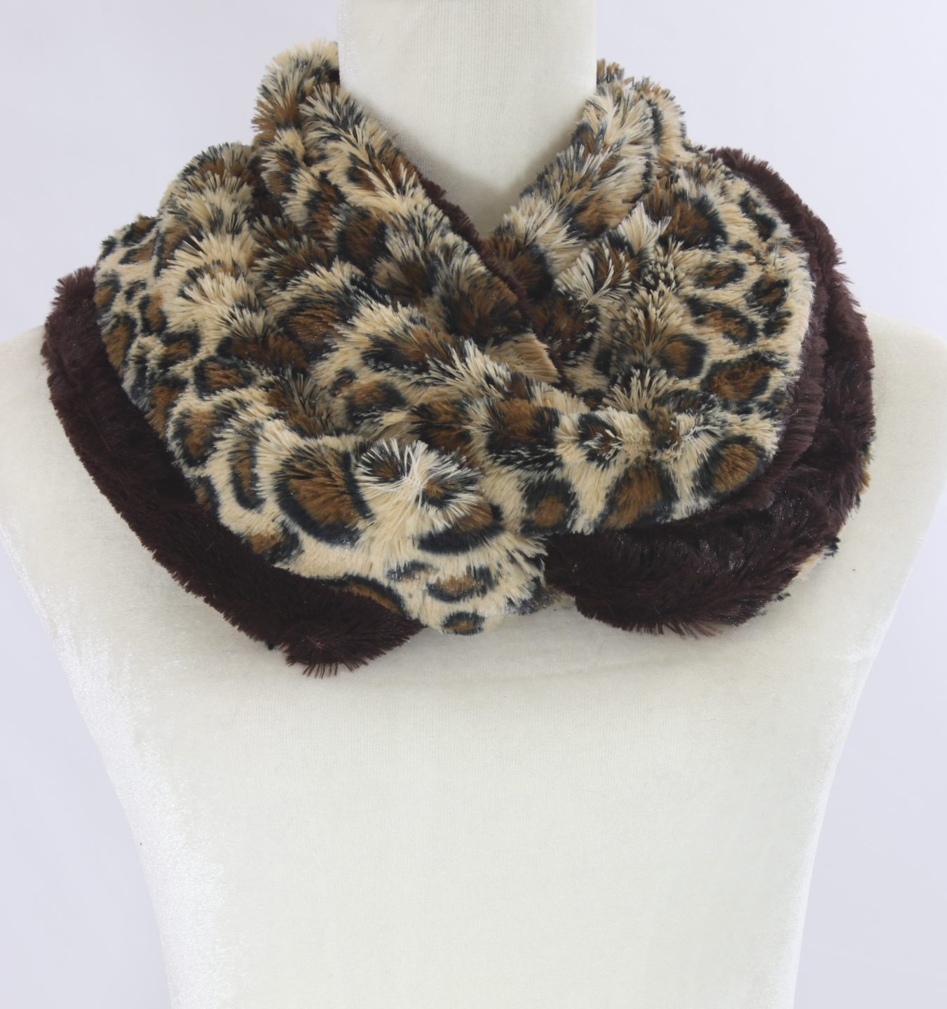 Animal print fur infinity scarf  Ivy and Pearl Boutique   