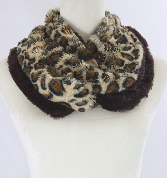 Faux Fur Scarves, Animal Print Scarf, Chunky Scarves, Tiger Print Scarf,  Infinity Scarf, Fashion Accessories, Gift For Her, Gift For Him