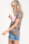 Animal print knotted top with pocket  Ivy and Pearl Boutique   