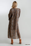 Animal Print Open Front Long Cardigan with Side Slits  Ivy and Pearl Boutique   