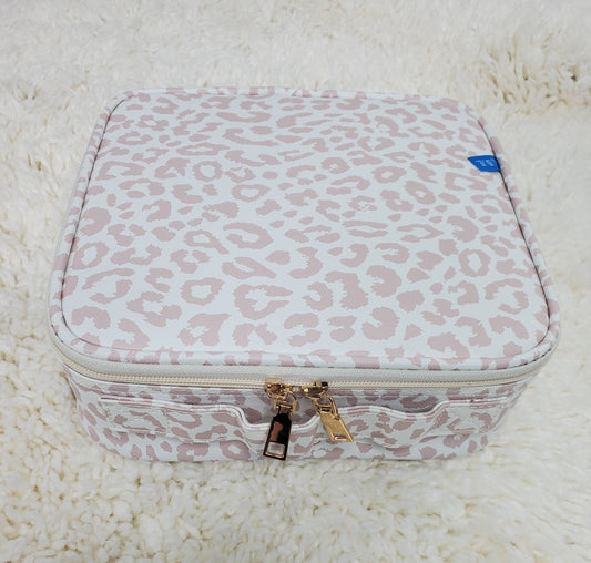 Babe White Leopard makeup case  Ivy and Pearl Boutique