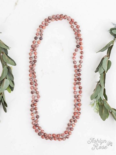 Back to the Basics All Natural Stone Bead Necklace  Ivy and Pearl Boutique   