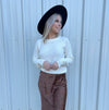 Soft and Cozy Be Cool Pullover sweater  Ivy and Pearl Boutique Ivory M/L 