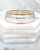 Stackable inspiration band bracelets  Ivy and Pearl Boutique   