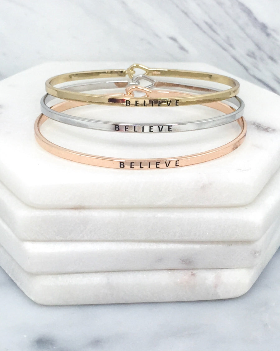 Stackable inspiration band bracelets  Ivy and Pearl Boutique   