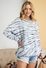 Special Dye Terry Knit Round Neck Pullover Sweatshirt  Ivy and Pearl Boutique   