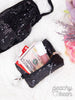 Black Sequin Face Mask with Matching Mini Versi Bag  Ivy and Pearl Boutique   