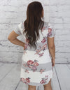 Block and floral dress with side pockets  Ivy and Pearl Boutique   