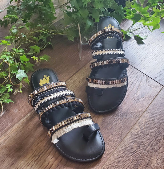 Boho Camel Jet Sandals  Ivy and Pearl Boutique 6.0  