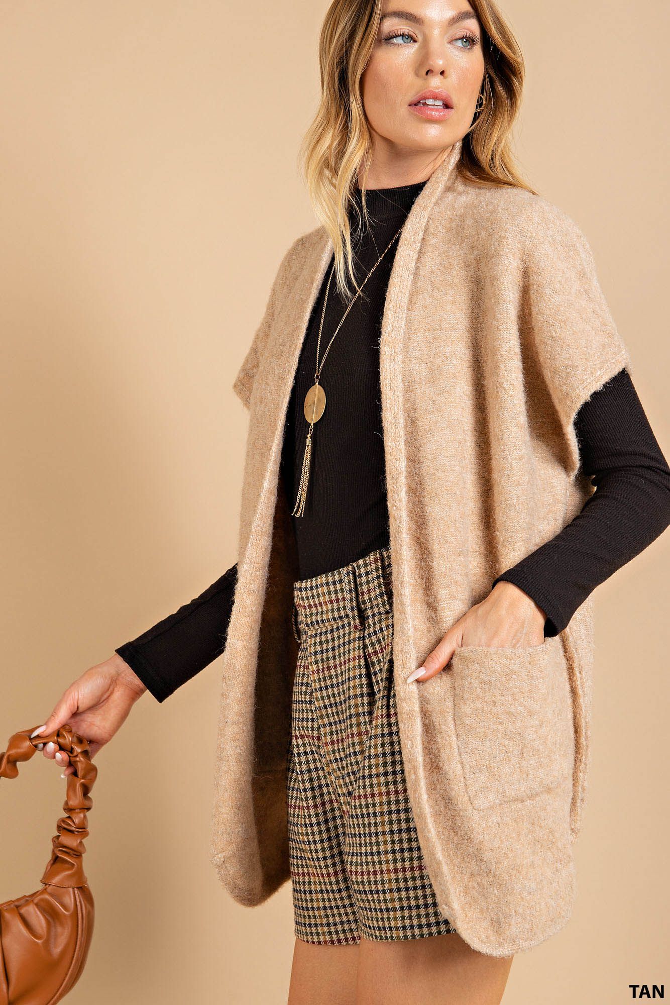 Boucle open sweater cardigan  Ivy and Pearl Boutique   