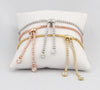 Box-snaked chain bracelet with inlaid diamond-like cubic zirconia stones  Ivy and Pearl Boutique   