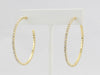 Box-snake chain hoop earring with inlaid diamond-like CZ stones  Ivy and Pearl Boutique   