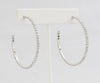 Box-snake chain hoop earring with inlaid diamond-like CZ stones  Ivy and Pearl Boutique   