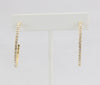 Box-snake chain hoop earring with inlaid diamond-like CZ stones  Ivy and Pearl Boutique   